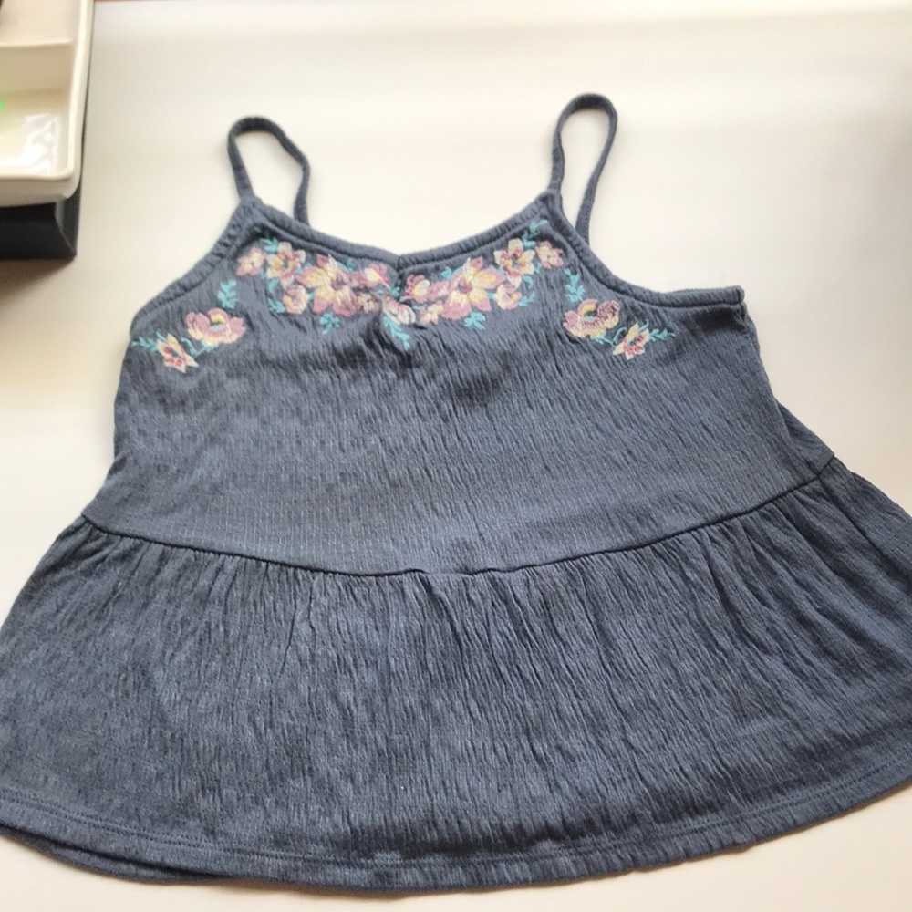 Girls embroidered tank top